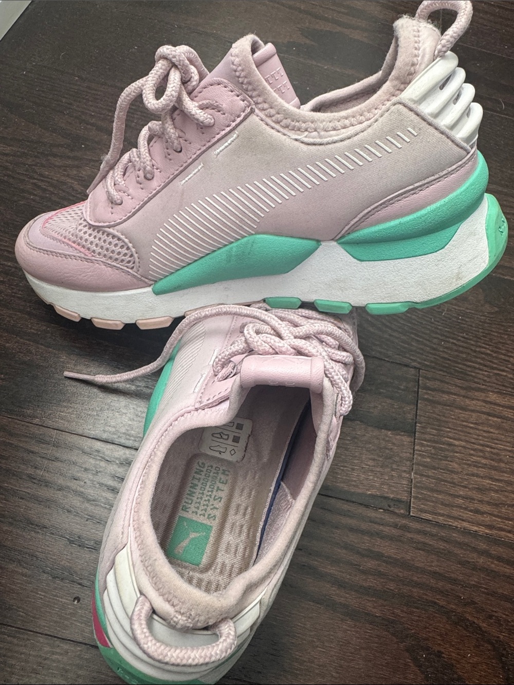 Puma Pink and Mint Women's Athletic Sneakers